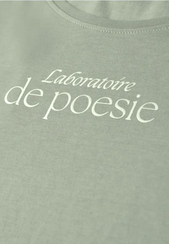 Shirt met tekst mint leaf