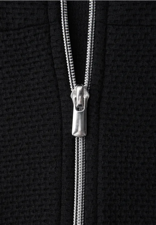 Langarm Jacke mit Turtle Neck Black