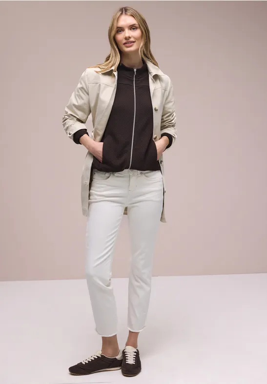 Langarm Jacke mit Turtle Neck espresso brown