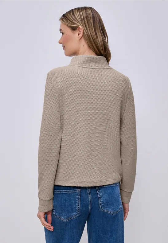 Veste à manches longues avec Turtle Neck timeless beige