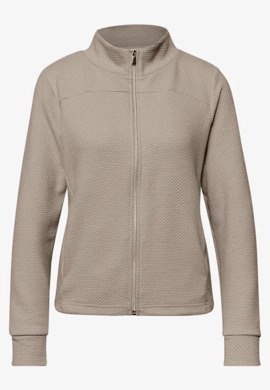 Veste à manches longues avec Turtle Neck timeless beige