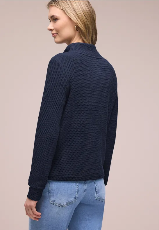 Langarm Jacke mit Turtle Neck shadowed navy