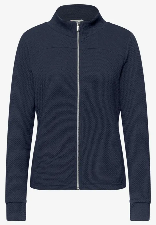 Langarm Jacke mit Turtle Neck shadowed navy