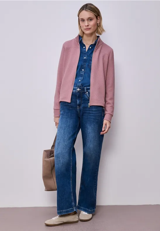 Langarm Jacke mit Turtle Neck clouded blush