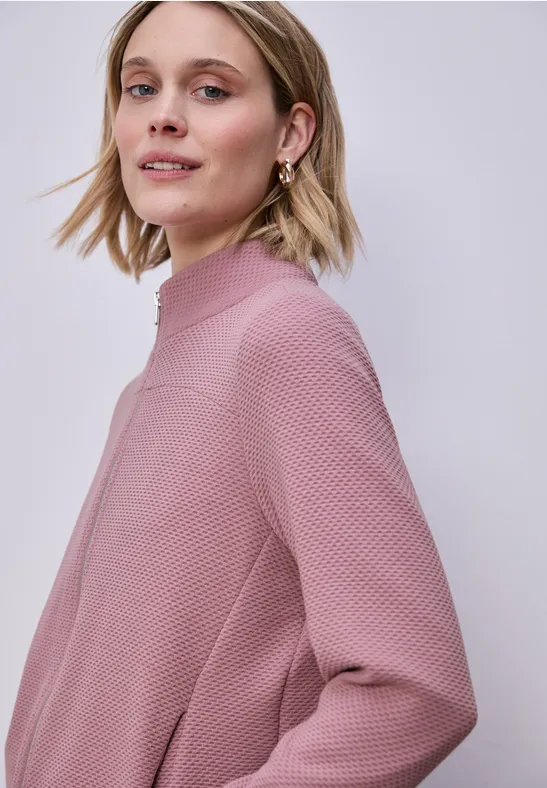 Langarm Jacke mit Turtle Neck clouded blush
