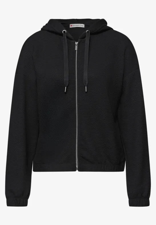 Kurze Hoodie Jacke Black