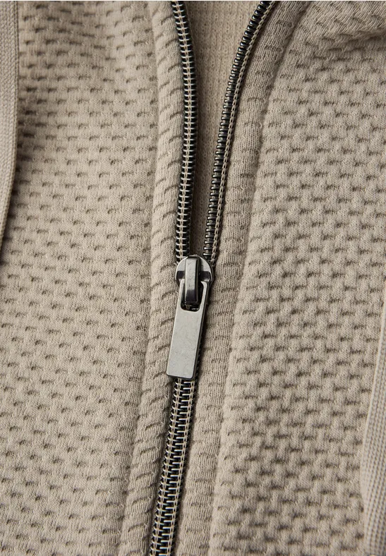 Kurze Hoodie Jacke timeless beige