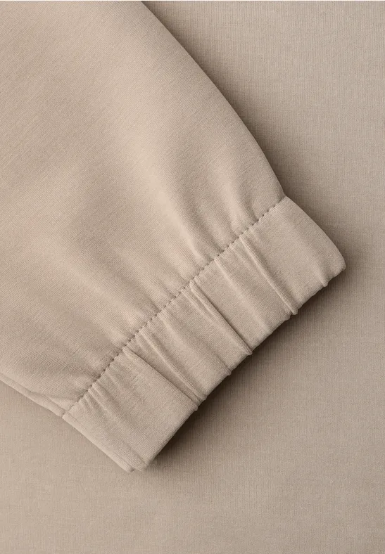 Shirt in Unifarbe morning beige