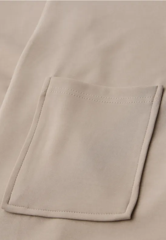 Veste look soie morning beige