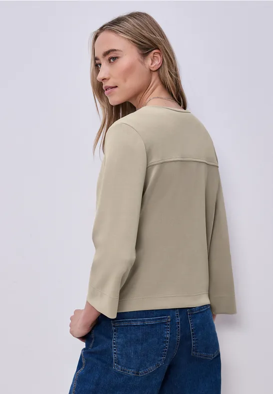 Silk-Look Jacke timeless beige