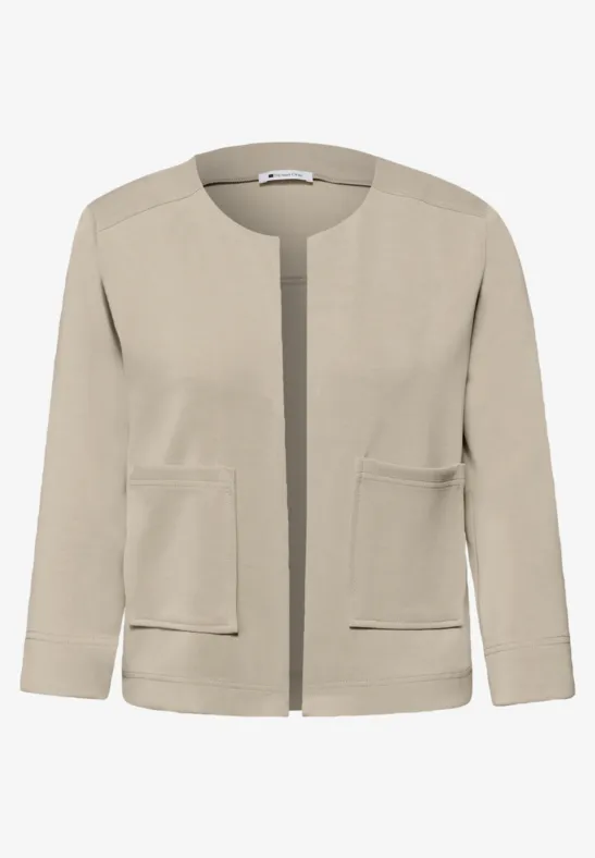 Silk-Look Jacke timeless beige