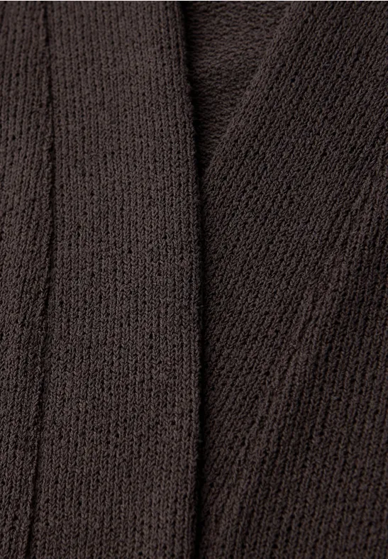 Langarm Jacke im verlängerten Schnitt espresso brown