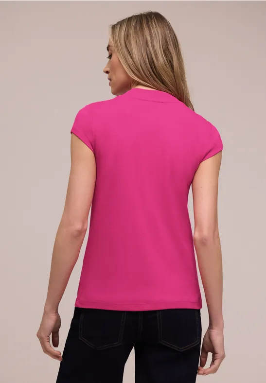 Basic Shirt mit Turtle Neck magenta dream