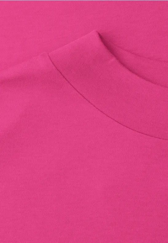 Basic Shirt mit Turtle Neck magenta dream