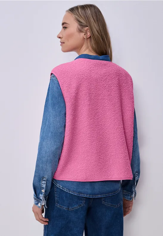 Weste mit Zipper ibis rose