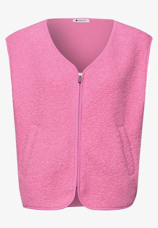 Weste mit Zipper ibis rose