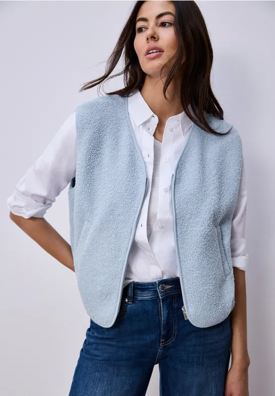 Gilet avec fermeture éclair calm blue
