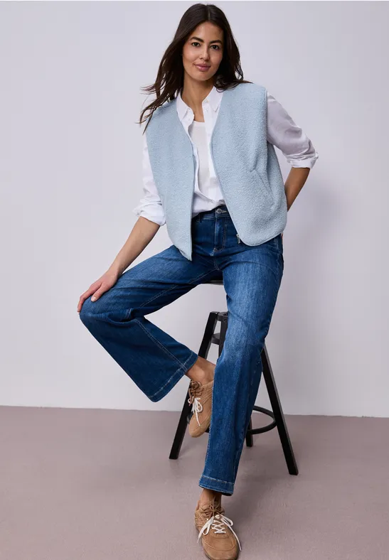 Gilet avec fermeture éclair calm blue