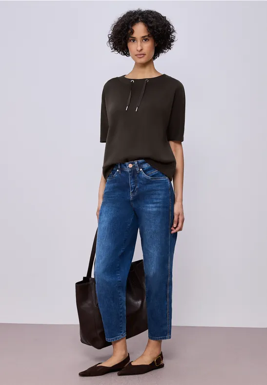 Silk-Look Shirt espresso brown