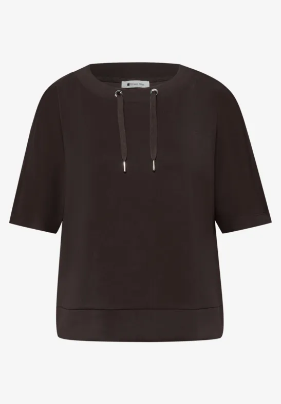 Silk-Look Shirt espresso brown
