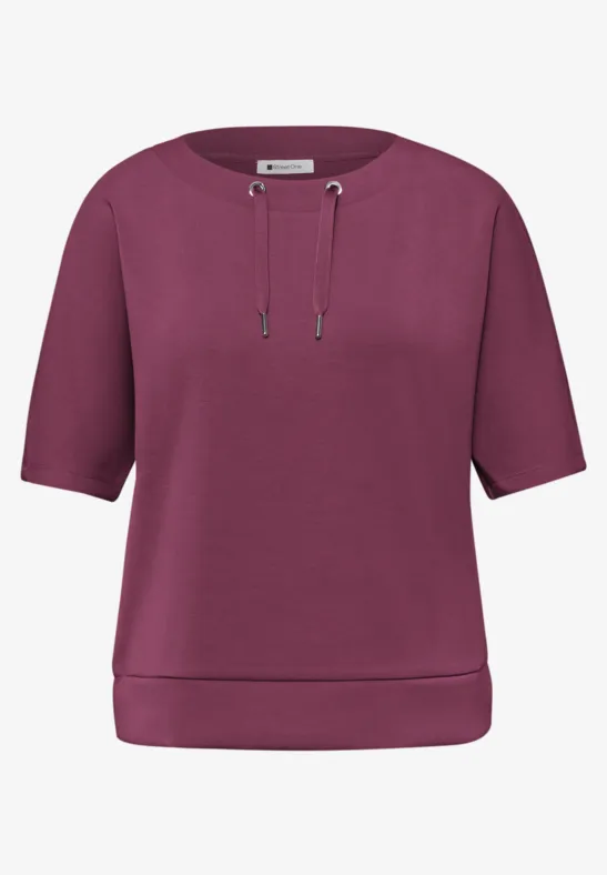 Dropped Shoulder Shirt im Silk-Look dark clouded blush