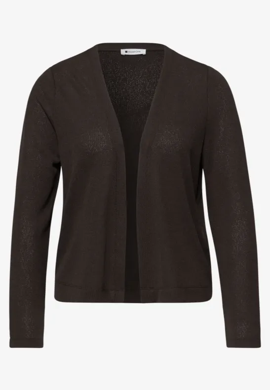 Langarm Jacke im Strick-Look espresso brown