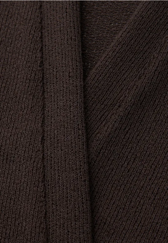 Langarm Jacke im Strick-Look espresso brown