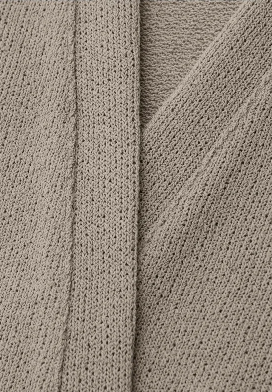 Langarm Jacke im Strick-Look timeless beige