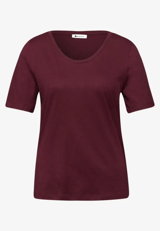 T-shirt de base truffle red