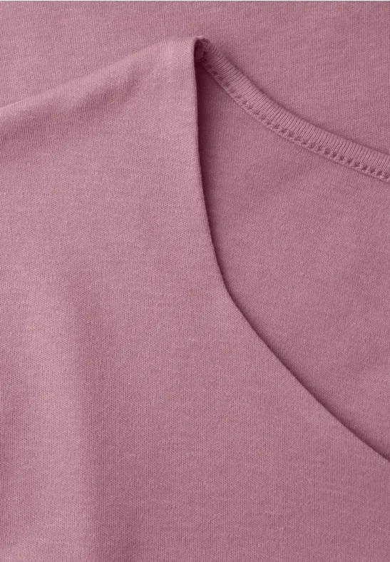 Shirt zonder mouwen met diamanten halslijn clouded blush