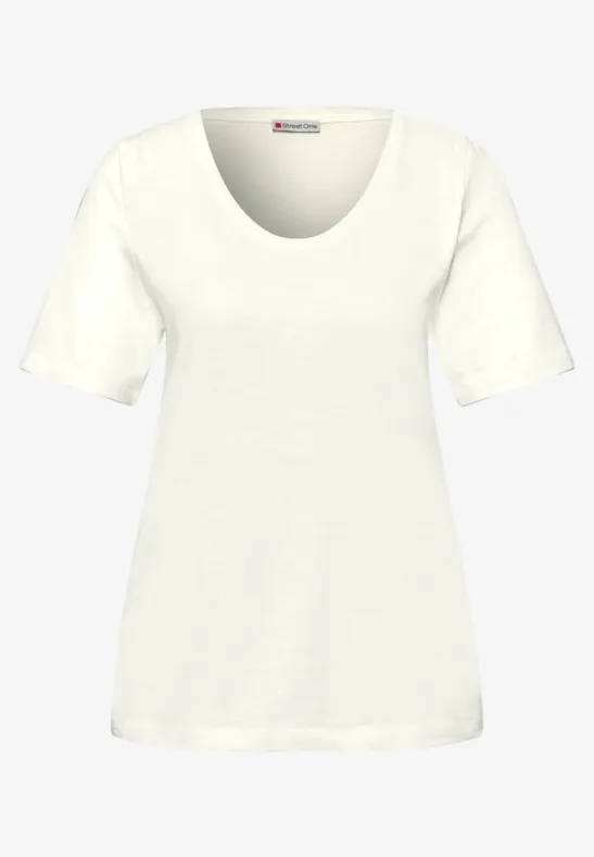 Basic T-Shirt mit Kurzarm im 2er-Pack off white/shadowed navy