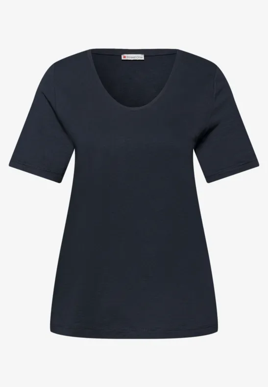 Basic T-Shirt mit Kurzarm im 2er-Pack off white/shadowed navy