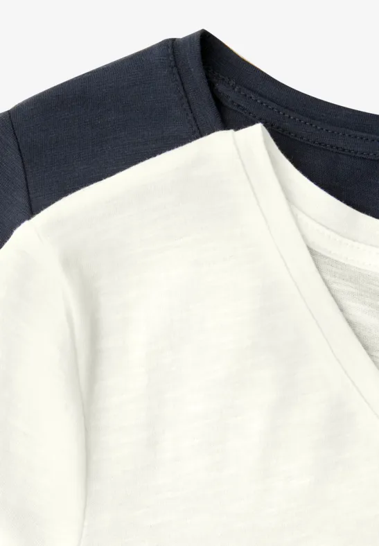 Basic T-Shirt mit Kurzarm im 2er-Pack off white/shadowed navy