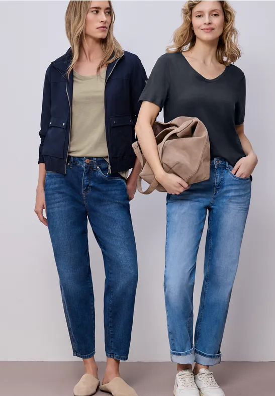 Basic T-Shirt mit Kurzarm im 2er-Pack shadowed navy/timeless beige