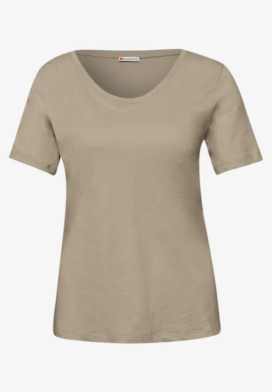Basic T-Shirt mit Kurzarm im 2er-Pack shadowed navy/timeless beige