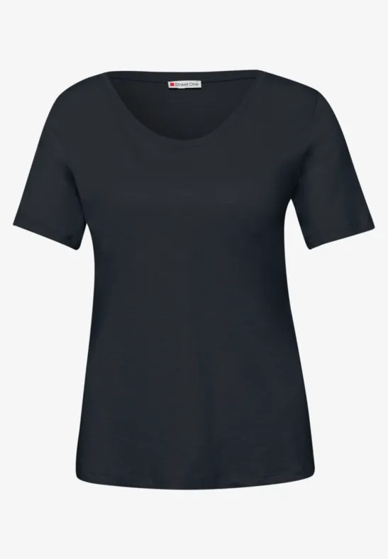 Basic T-Shirt mit Kurzarm im 2er-Pack shadowed navy/timeless beige
