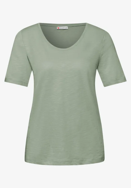 Basic T-Shirt mit Kurzarm im 2er-Pack mint leaf/deep bound green