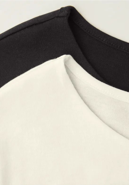 Basic Shirts im 2er-Pack off white/black