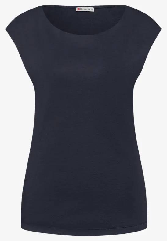 Basic Shirt mit Boatneck im 2er-Pack off white/shadowed navy