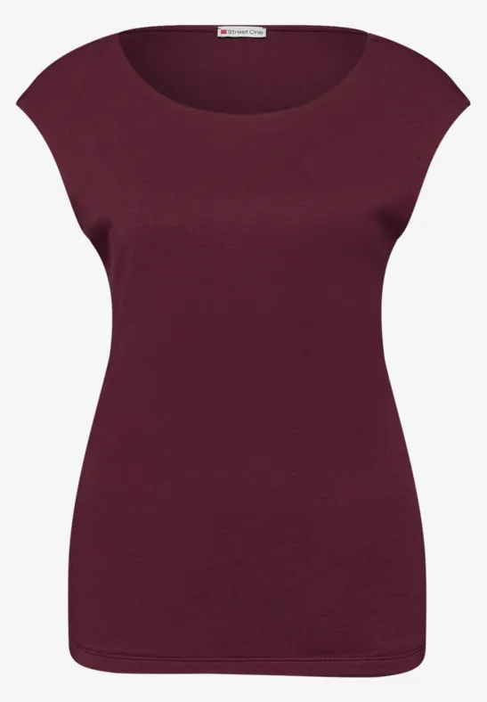 Basic Shirt mit Boatneck im 2er-Pack shadowed navy/truffle red