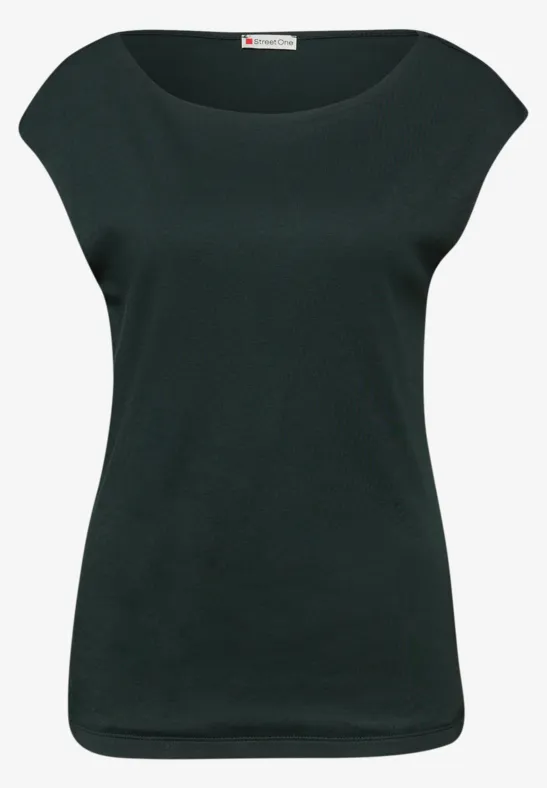 Basic Shirt mit Boatneck im 2er-Pack mint leaf/deep bound green