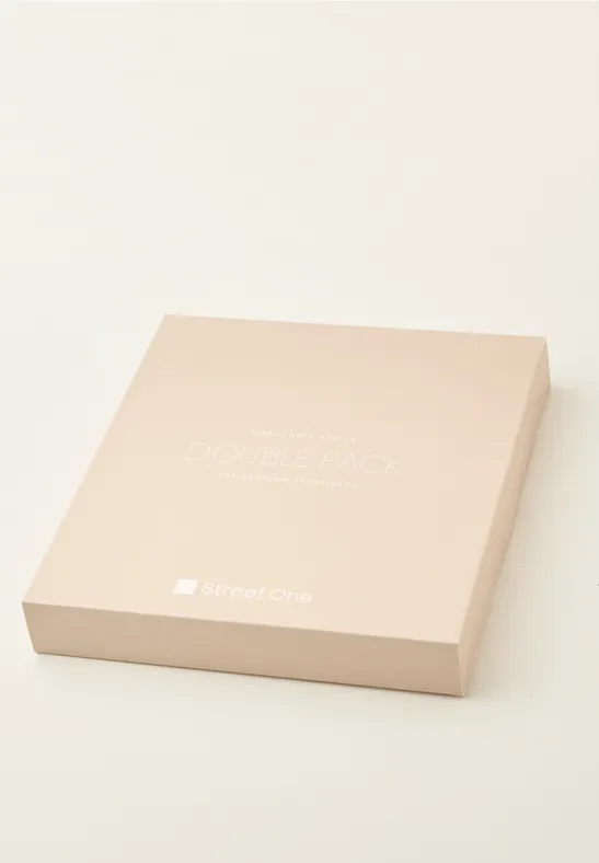 T-Shirts mit Herzausschnitt im 2er-Pack black/salsa red