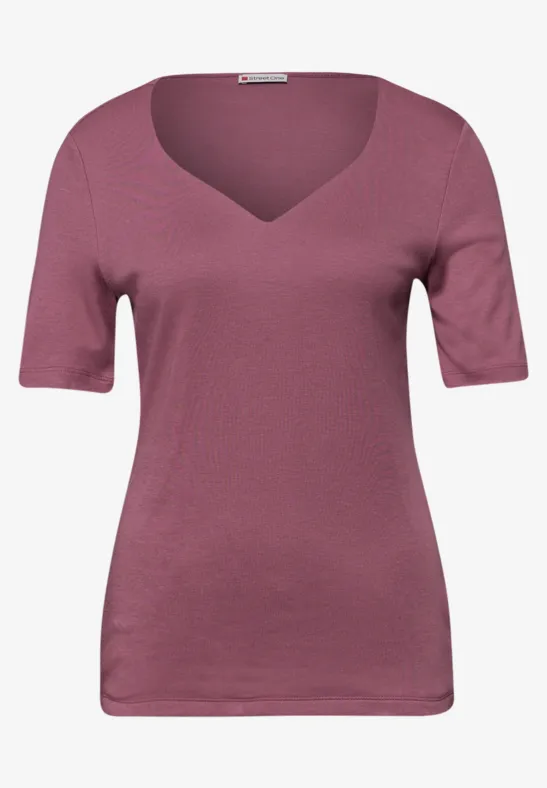 T-Shirts mit Herzausschnitt im 2er-Pack black/dark clouded blush