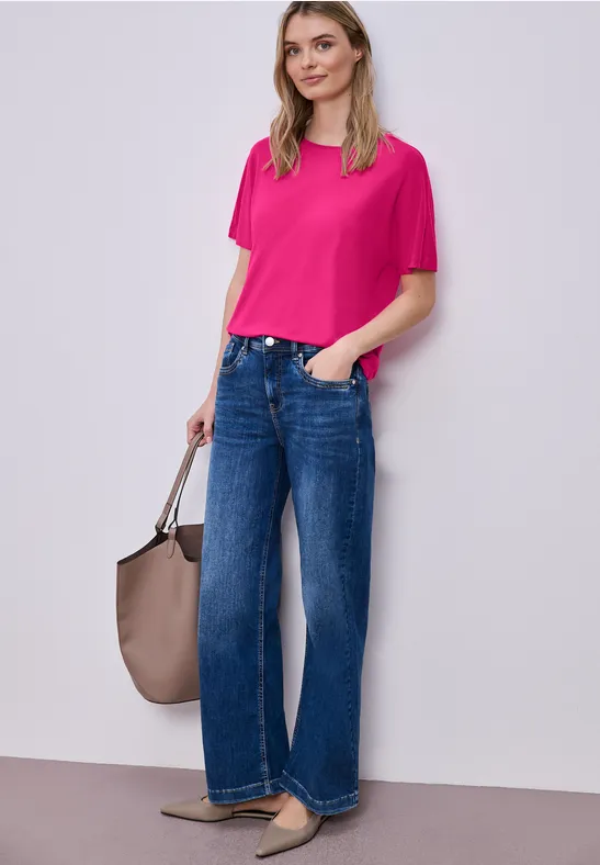Basic Shirt met schouders magenta dream