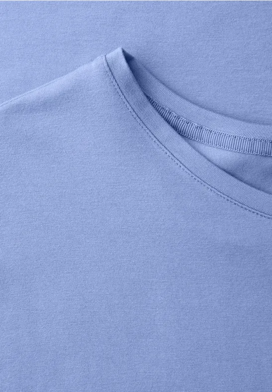 Basic Shirt met schouders drift blue