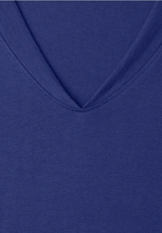 Dropped Shoulder Shirt mit V-Neck amparo blue