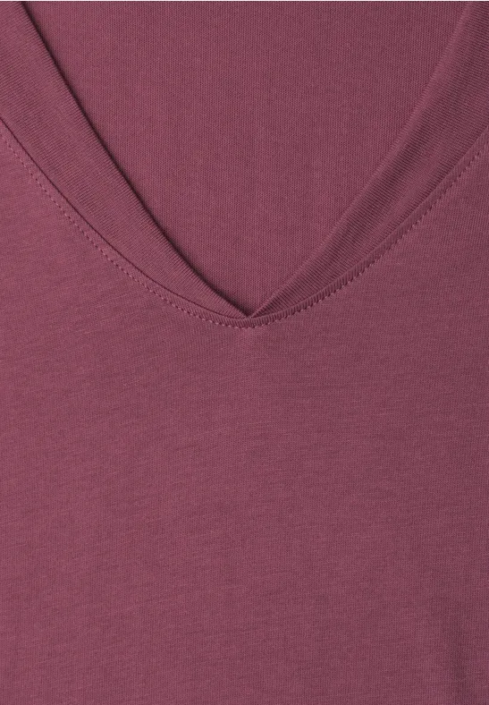 Chemise dropped shoulder avec col en V dark clouded blush