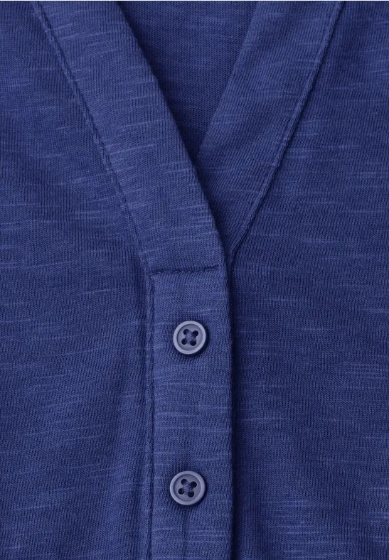 Dropped Shoulder Shirt mit Split Neck amparo blue