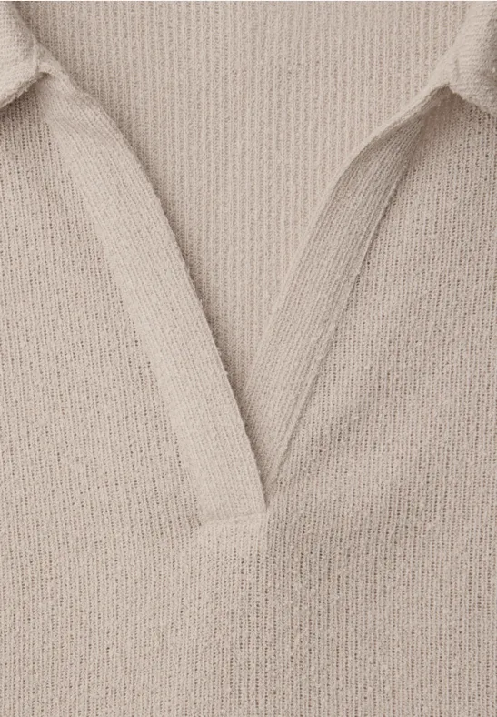 Polo à manches courtes en couleur unie clay sand