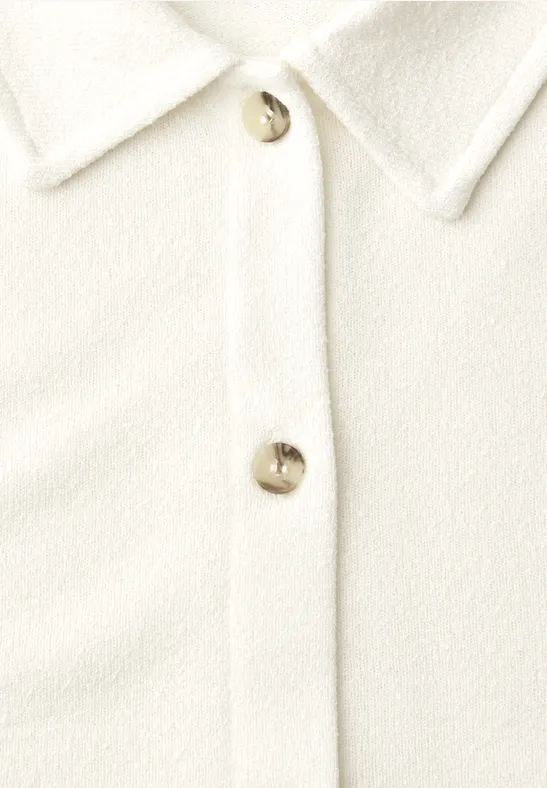Kurzarm Shirt mit Knopfleiste off white
